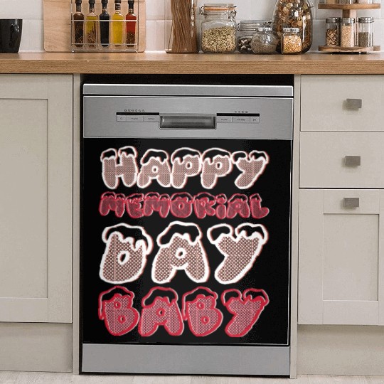 Happy Memorial Day Baby Dish Washer Covers