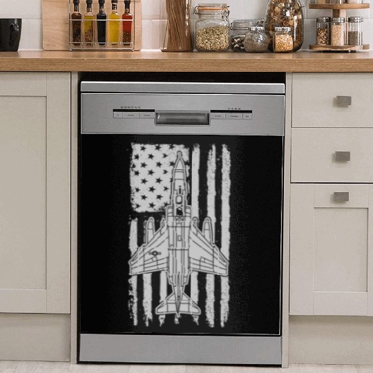 F-4 Phantom Fighter Jet Airplane American Flag F4 Dish Washer Covers