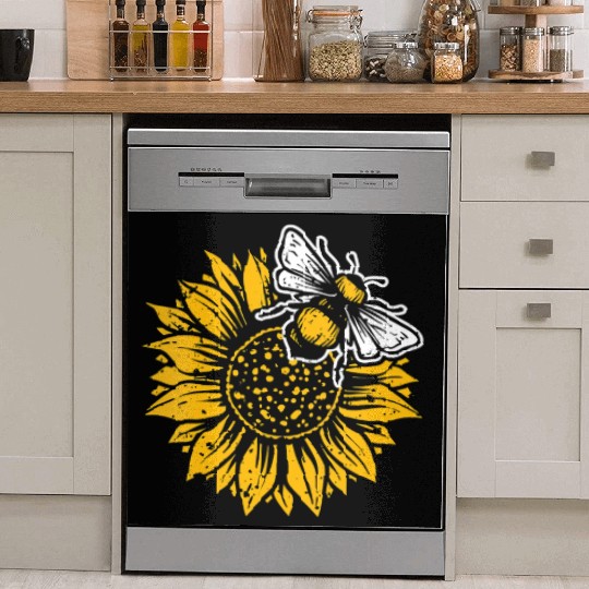 Womens Bumblebee Sunflower Springtime Save The Bee Dish Washer Covers