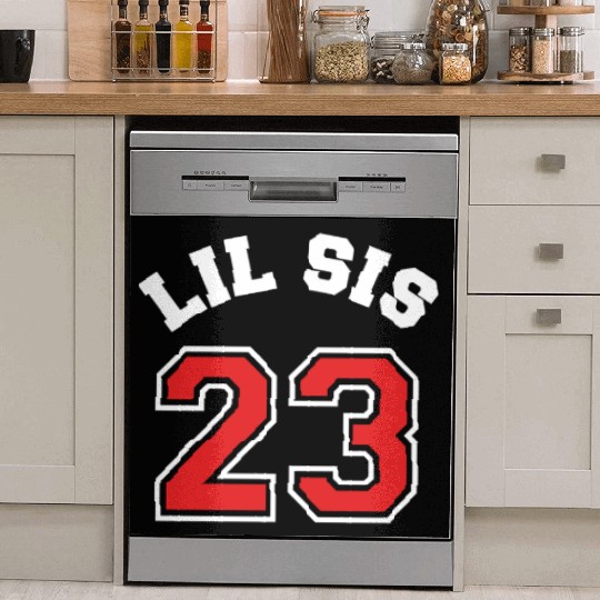 Lil Sis 2023 Little Sister Baby Family Birth Child Dish Washer Covers
