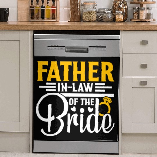 Father in Law Of The Bride Wedding Party Matching Dish Washer Covers