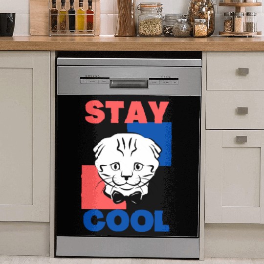 Stay Cool Cat, Cool Cat, Cat Dish Washer Covers