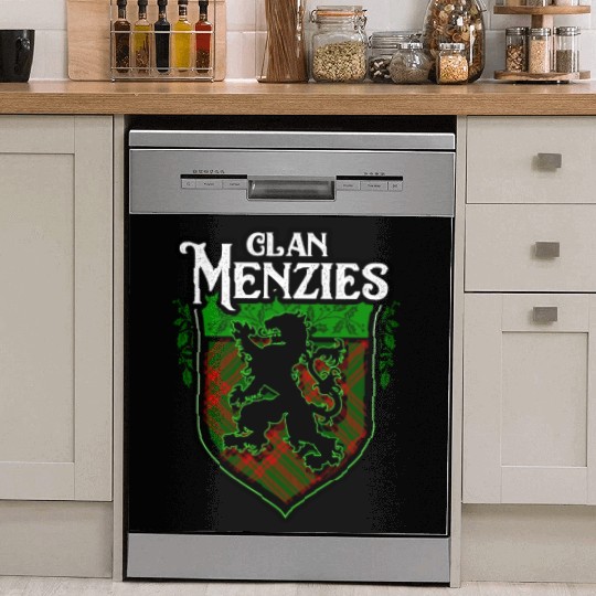 Clan Menzies Scottish Tartan Rampant Lion Celtic Dish Washer Covers