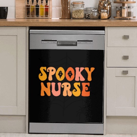 Retro Spooky Nurse Cute Halloween Dish Washer Covers