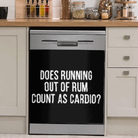 Funny Rum Fan Cocktails Anti Workout Exercise Gym Dish Washer Covers