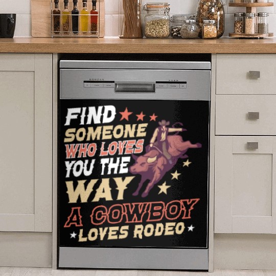 Rodeo Bull Riding Livestock Show Farmer Cattle Dish Washer Covers