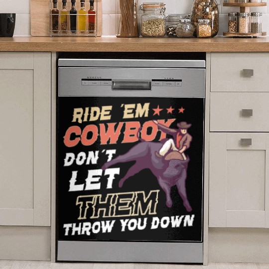 Rodeo Bull Riding Livestock Show Farmer Cattle Dish Washer Covers