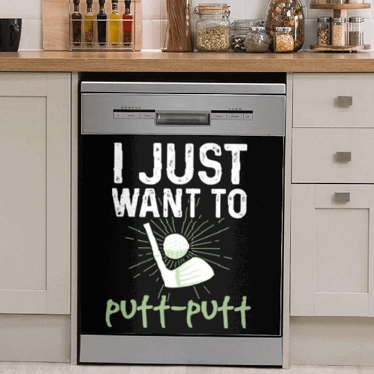 Funny Goofy Mini Golf Quotes Putt Putt Legend Dish Washer Covers