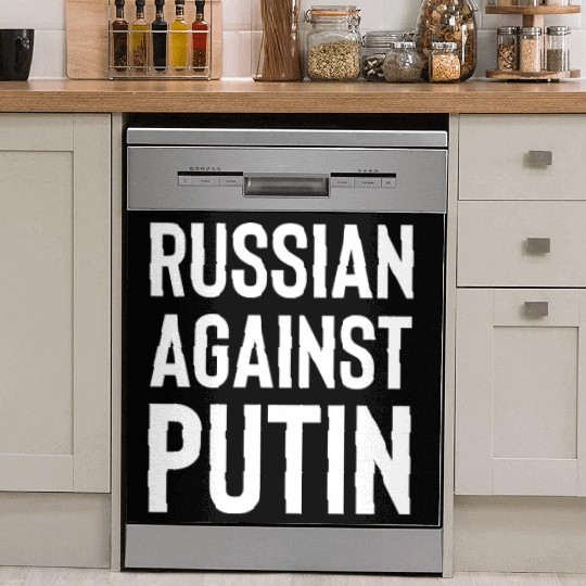 Russian against Putin white Dish Washer Covers