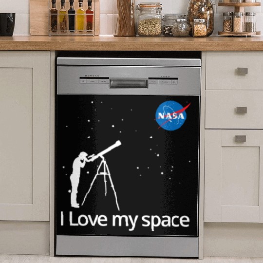 NASA I Love My Space Telescope Galaxy Dish Washer Covers