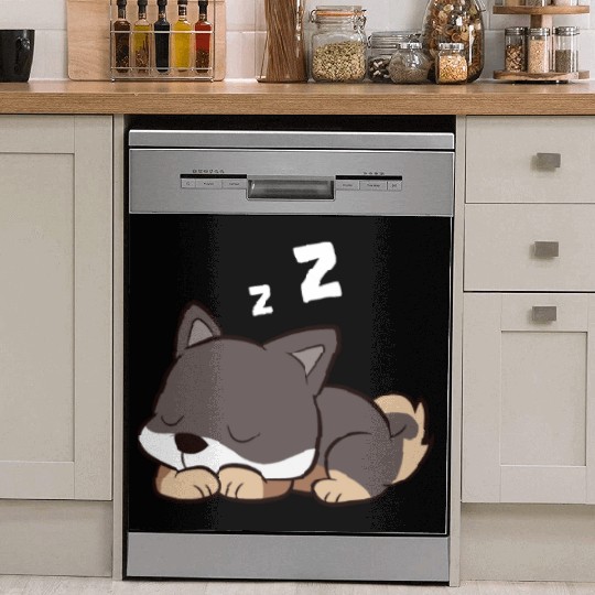 Shikoku Dog Sleeping Kochi-Ken Dog Japan Shikoku Dish Washer Covers