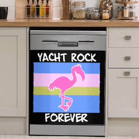 Yacht Rock Forever Dish Washer Covers 80s Style flamingo