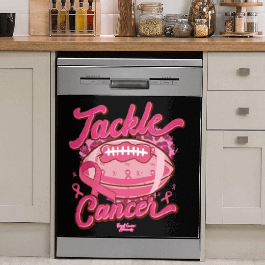 American Football Tackle Breast Cancer Awareness Dish Washer Covers