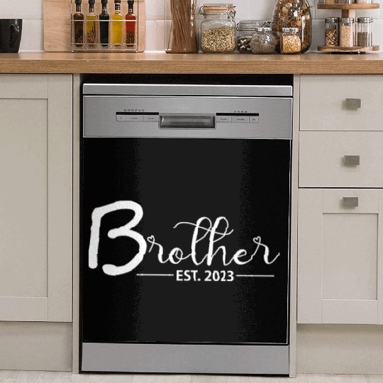 Brother Est 2023 Gift For First Son To Be Brother Dish Washer Covers