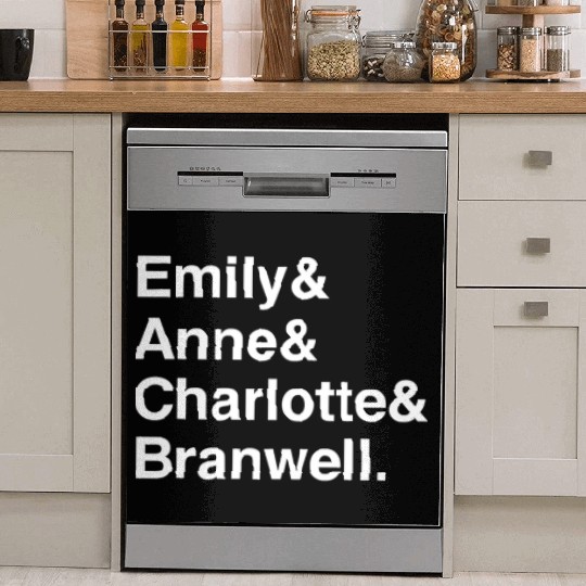 Funny Emily Bronte Charlotte Bronte Bronte Sibling Dish Washer Covers