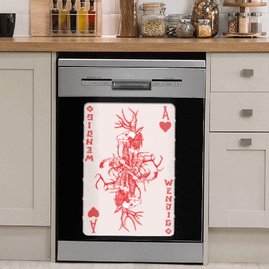 Folk Creature Wendigo Card Halloween Cryptid Dish Washer Covers