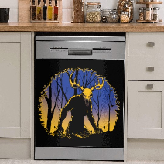 Wendigo Folk Creature Forest Cryptid Halloween Dish Washer Covers