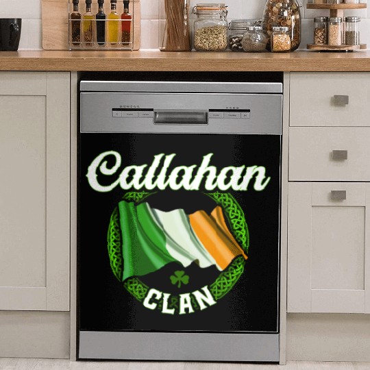 Callahan Surname Irish Last Name Ireland Flag Dish Washer Covers