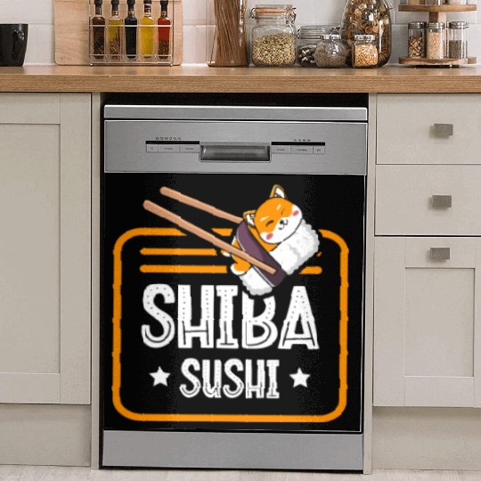 Shiba Sushi Japanese Foodie I Love Sushi Eater Dish Washer Covers