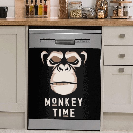 It's Monkey Time Cute Adorable Funny Monkey Face Dish Washer Covers