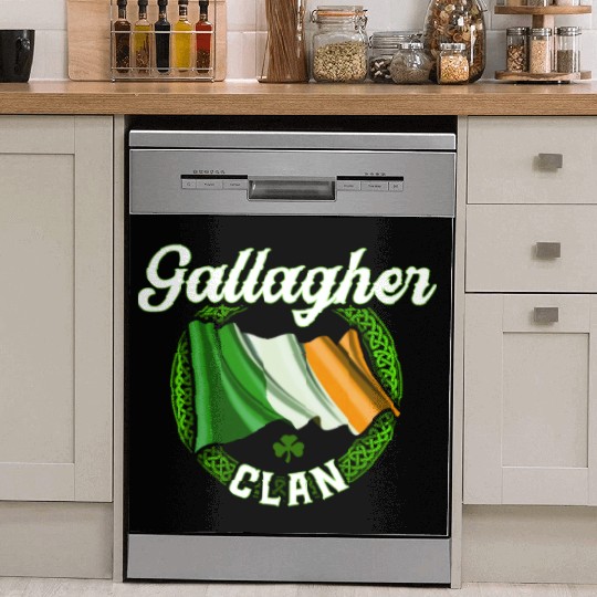 Gallagher Surname Irish Last Name Ireland Flag Dish Washer Covers