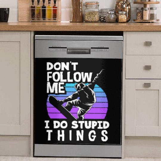 Snowboard Winter Sports Mountains Winter Vacation Dish Washer Covers