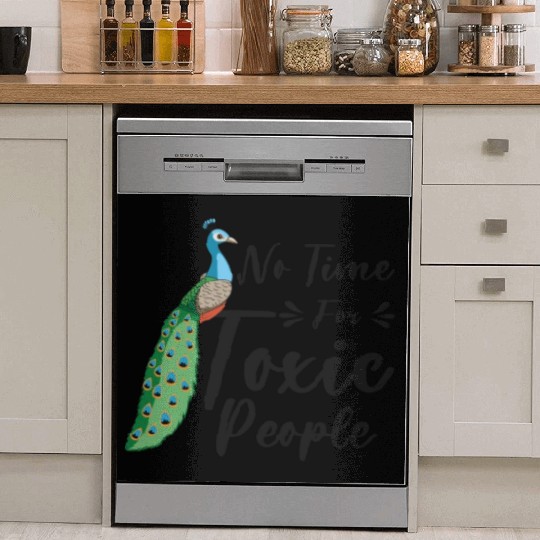 Peacock Positivity Peacock Fan Toxic People Nature Dish Washer Covers