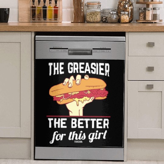 Girl woman Sandwich Fast Food Dish Washer Covers
