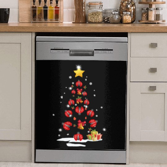 Lady Bug Christmas Tree Lady Bug Xmas Funny Gift Dish Washer Covers
