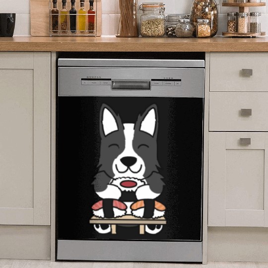 Sushi Lover Border Collie Dish Washer Covers