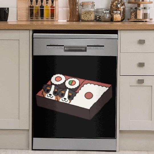 Sushi Bento Box Australian Shepherd Dish Washer Covers