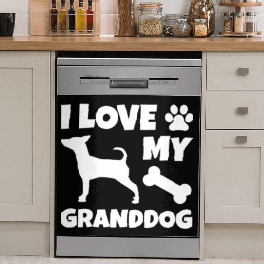 I Love My Granddog Miniature Pinscher Dish Washer Covers