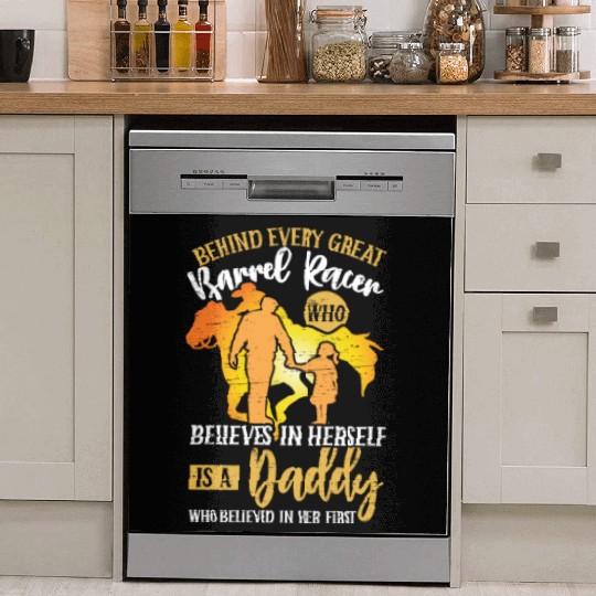 Barrel Racing Dad Rodeo Equestrian Horse Barrel Dish Washer Covers