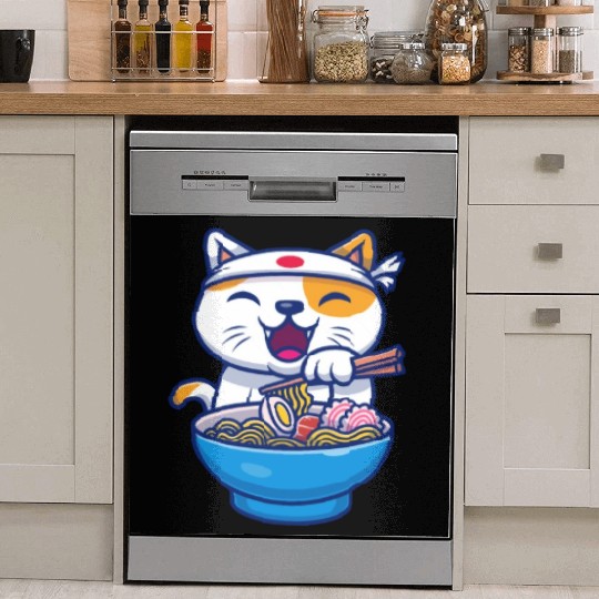 Ramen Cute Cat Japan Kawaii Dish Washer Covers