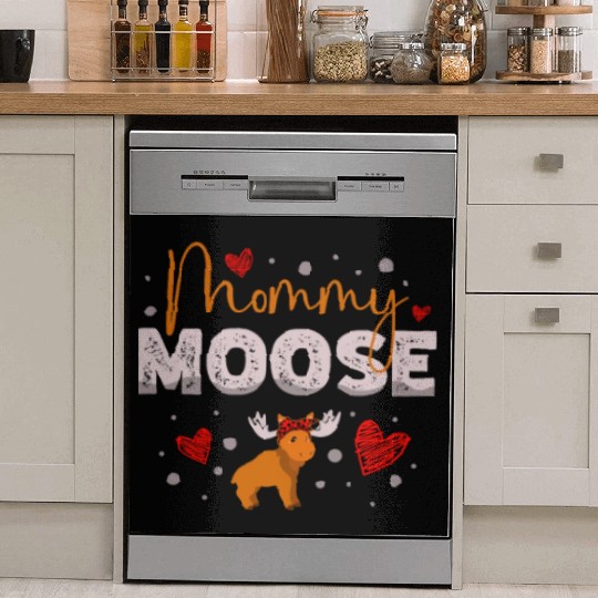 Mommy Moose Wildlife Animal Alces Deer Mothers Day Dish Washer Covers
