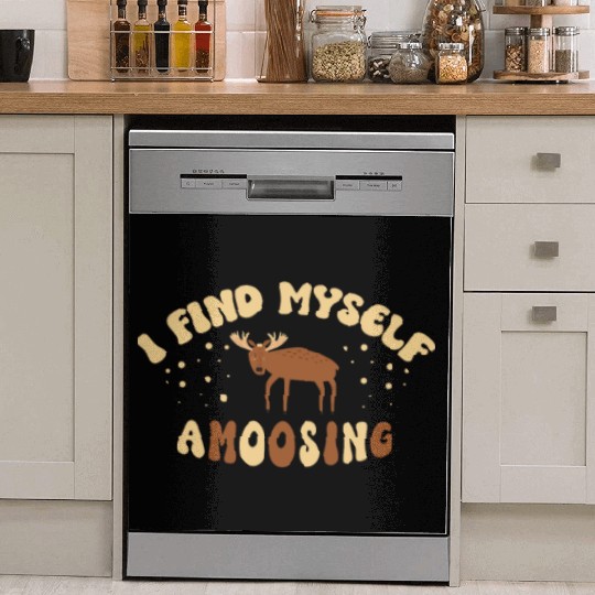 I Find Myself Amoosing Animal Alces Deer Moose Dish Washer Covers