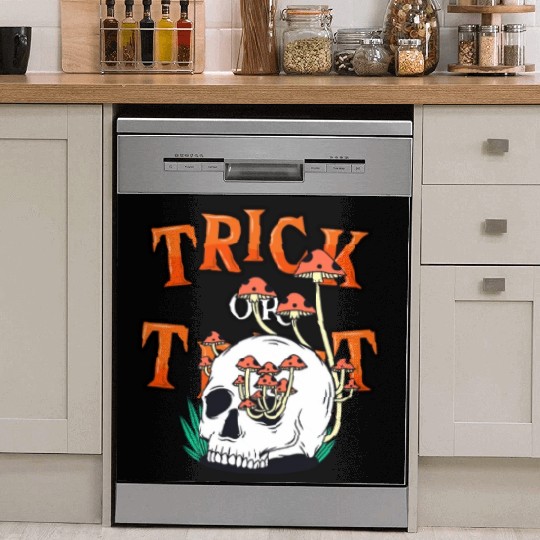 Trick or Treat People With Kindness Skeleton Hallo Dish Washer Covers