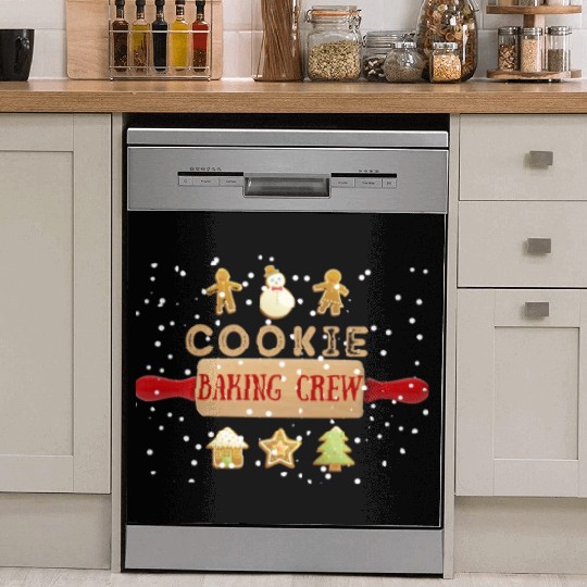Christmas Gingerbread Baking Graphic Dish Washer Covers