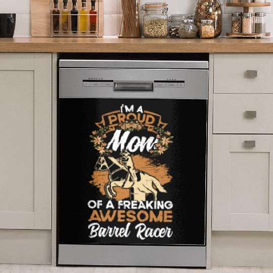 Barrel Racing Rodeo Equestrian Horse Barrel Racer Dish Washer Covers