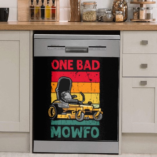 One Bad Mowfo - lawn mowing Dish Washer Covers