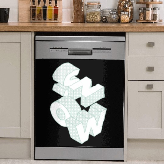 Snow Christmas Snowflake Gift idea Winter Letter Dish Washer Covers