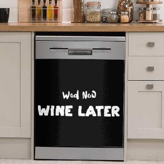 Wod Now Wine Later - Workout Dish Washer Covers