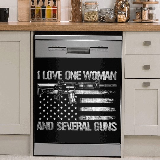Dad Grandpa Veteran Us Flag I Love One Woman Dish Washer Covers