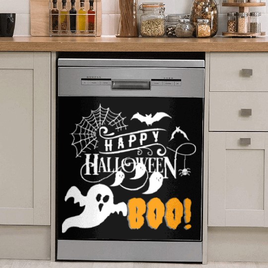 Boo scary Halloween Dish Washer Covers