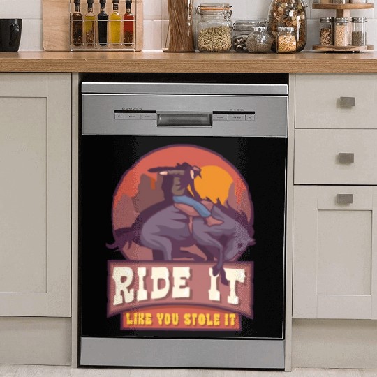 Rodeo Bull Riding Livestock Show Farmer Cattle Dish Washer Covers