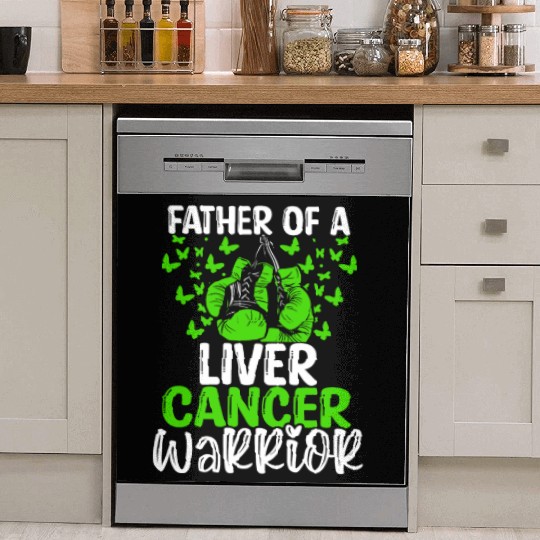 Liver Cancer Awareness Dad Fathers Day Papa Dish Washer Covers