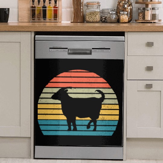 Goat Lover Gift Funny Retro Vintage Farm Dish Washer Covers