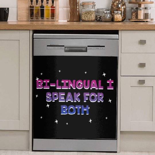 Bilingual I Speak for Both Bisexual Pride Month Dish Washer Covers
