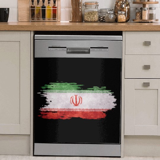 Iran - national flag, brush effect Dish Washer Covers