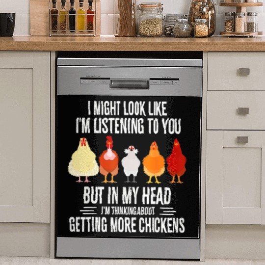 Chicken Farmer Women Men Getting A Lot Chickens Dish Washer Covers